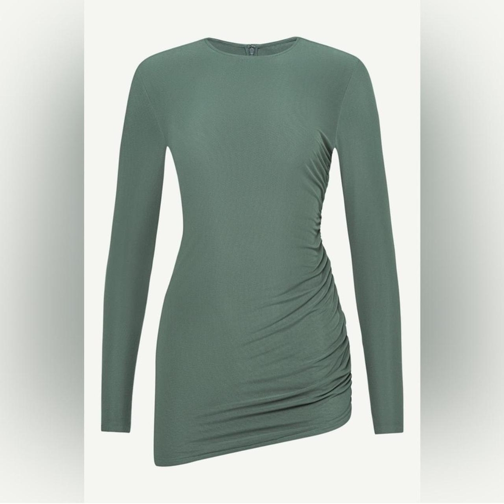 Mesh Rouched Top - Dark Forest